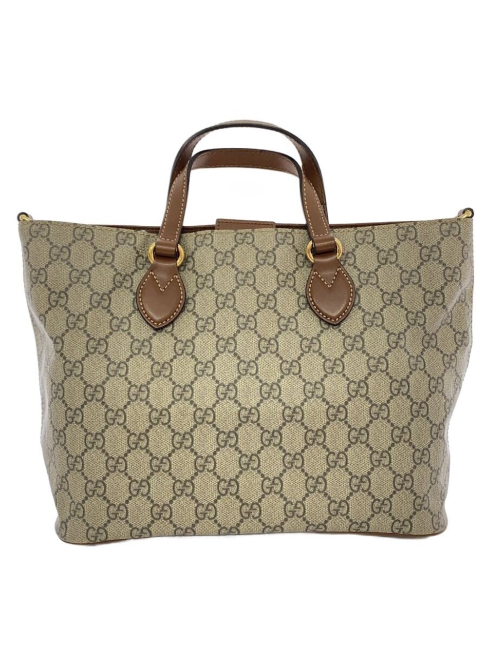 Gucci Tote Bag GG Supreme Canvas Beige Tan All over